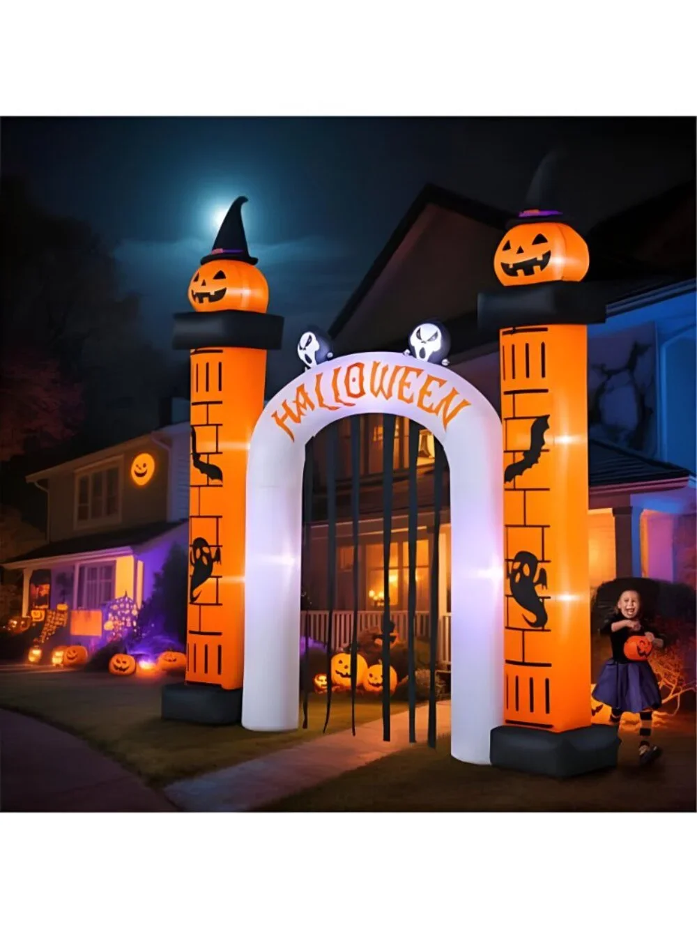11FT Giant Halloween Inflatable, Giant Halloween Inflatables Archway, Outdoor